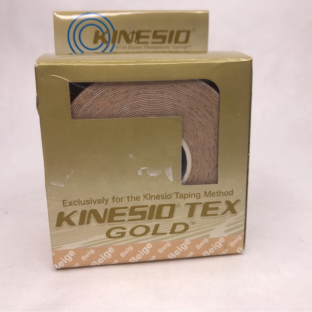 Kinesio Tex Gold Elastic Therapeutic Athletic Tape Beige 2 in. x 16.4 ft New